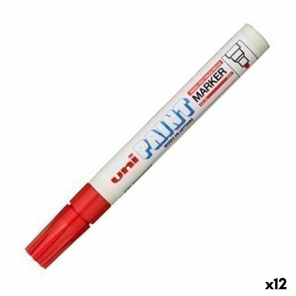 Permanent marker Uni-Ball PX-20 Red (12 Units)