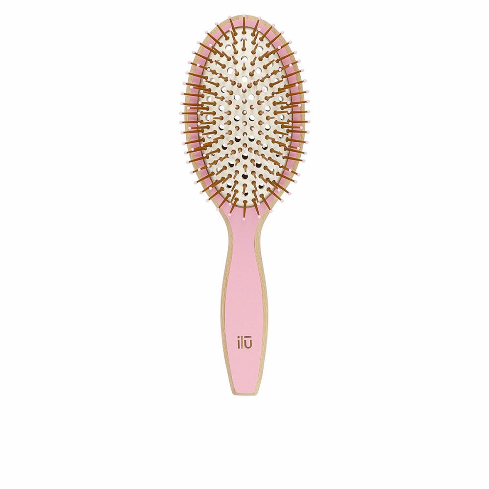 Detangling Hairbrush Ilū Bamboom Pink Oval