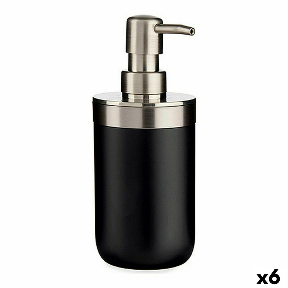 Soap Dispenser Berilo BP15-001-1 Black Silver Stainless steel Plastic 350 ml (6 Units)