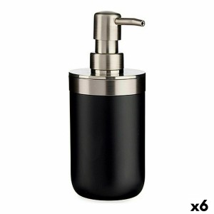 Seifenspender Berilo BP15-001-1 Schwarz Silberfarben Edelstahl Kunststoff 350 ml (6 Stück)