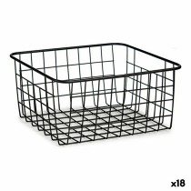 Basket Kinvara W6699-5 Black Steel 22 x 12,7 x 28,5 cm (18 Units)