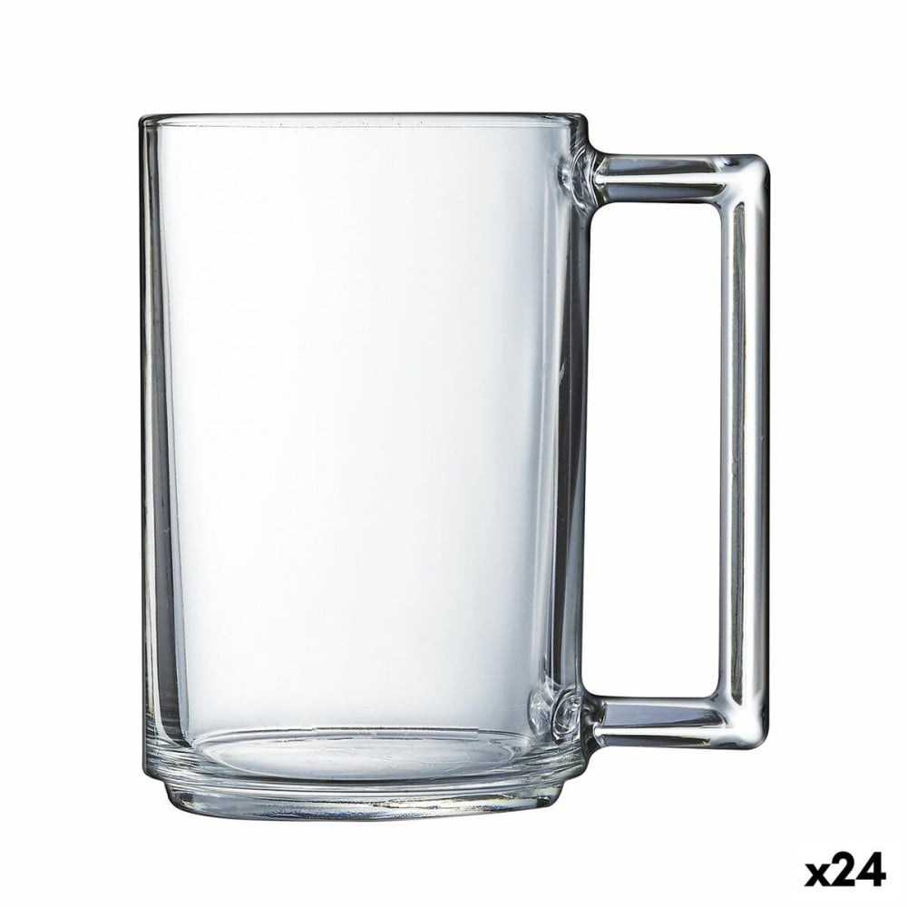 Tasse Luminarc À La Bonne Heure Transparent Petit-déjeuner verre (250 ml) (24 Unités)