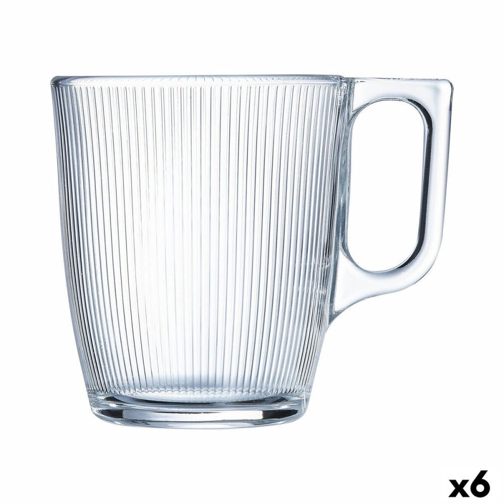 Kop Luminarc Stripy Frühstück Durchsichtig Glas (250 ml) (6 Stück)