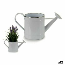 Decorative watering can Ibergarden I60472-D White Silver 2 L 15,7 x 18 x 35,5 cm Metal (12 Units)