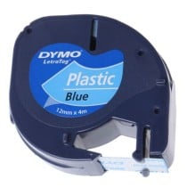 Ruban Laminé pour Etiqueteuses Dymo 91205 12 mm LetraTag® Noir Bleu (10 Unités)