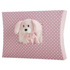 Babydecke Kuscheltier Blau Rosa 90 x 75 cm