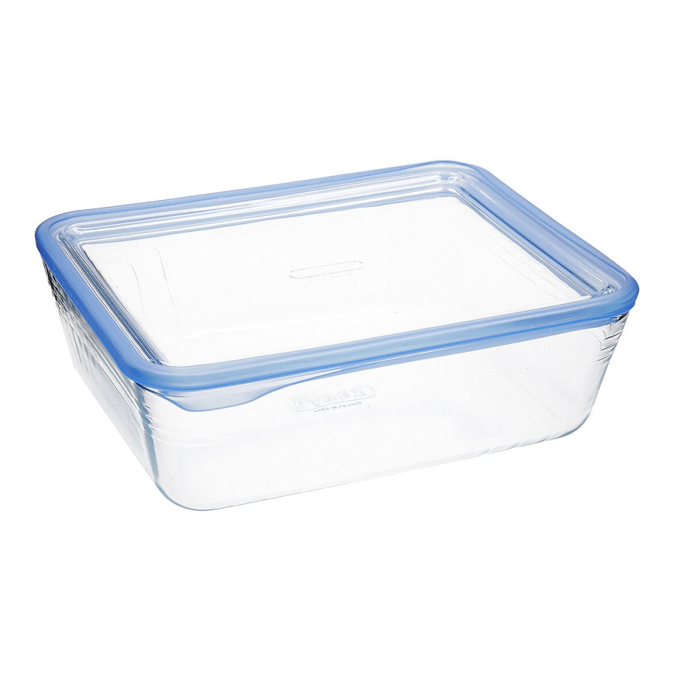 Lunchbox hermetisch Pyrex Pure Glass Durchsichtig Glas (2,6 L) (4 Stück)