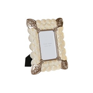 Photo frame DKD Home Decor 20,4 x 2,5 x 26 cm Copper White Resin Romantic