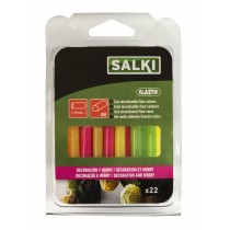 Bâtons de colle thermofusible Salki 430106 Multicouleur Décoration Fluor Ø 8 x 95 mm 105 g (28 Unités)