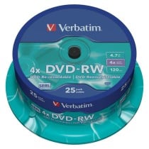 DVD-RW Verbatim    25 Unités Multicouleur 4,7 GB 4x