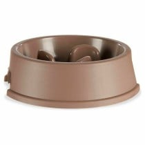 Gamelle à Alimentation Lente pour Animaux de Compagnie Beige Plastique (27 x 7,5 x 27 cm) (12 Unités)