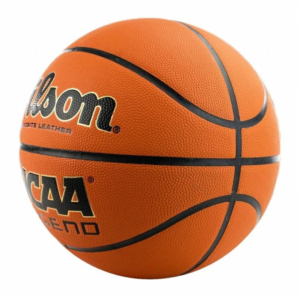 Basketball Wilson NCAA Legend Weiß Orange Haut Kunstleder 7