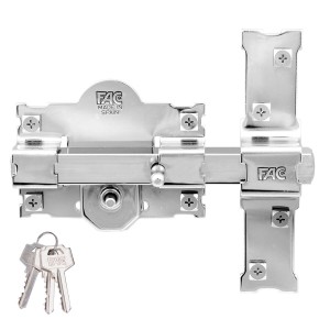 Serrure de sécurité Fac 101-r/105 nickel Acier 50 mm 105 mm