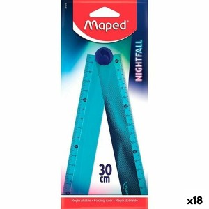 Lineal Maped Nightfall Blau Kunststoff 30 cm 18 Stück