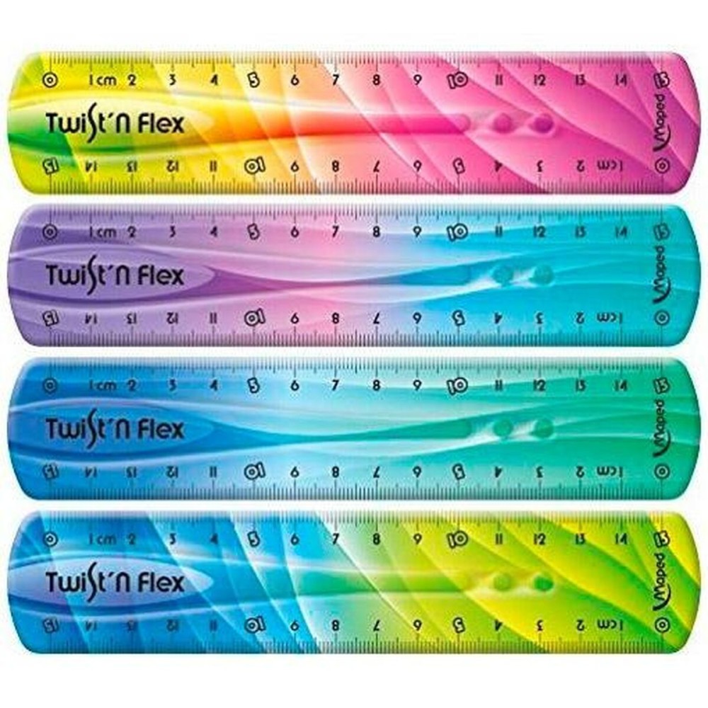 jeu de règles Maped Twist'n Flex Multicouleur 15 cm Flexible 20 Unités