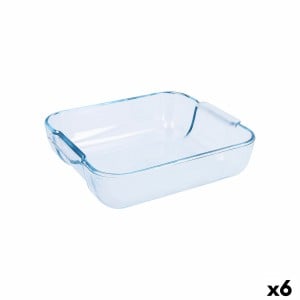 Kochschüssel Pyrex Classic karriert Durchsichtig Glas 25 x 22 x 6 cm (6 Stück)