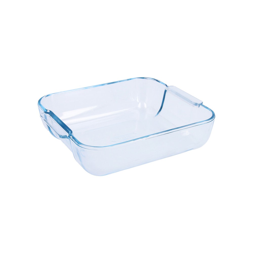 Serving Platter Pyrex Classic Squared Transparent Glass 25 x 22 x 6 cm (6 Units)