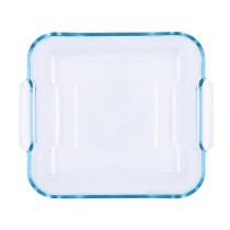 Serving Platter Pyrex Classic Squared Transparent Glass 25 x 22 x 6 cm (6 Units)