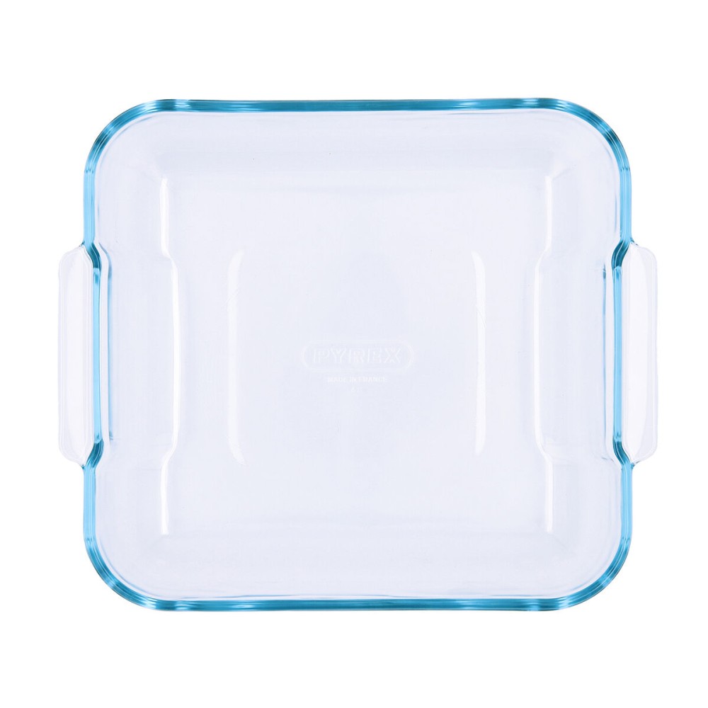 Serving Platter Pyrex Classic Squared Transparent Glass 25 x 22 x 6 cm (6 Units)