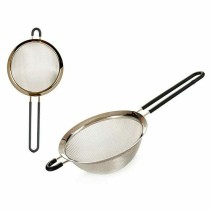 Strainer Kinvara 54151 Black Silver Silicone Stainless steel Ø 14 cm (24 Units)