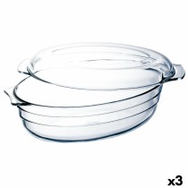 Kochschüssel Ô Cuisine Ocuisine Vidrio mit Deckel 3 L 1,1 L Durchsichtig Glas 3 Stück