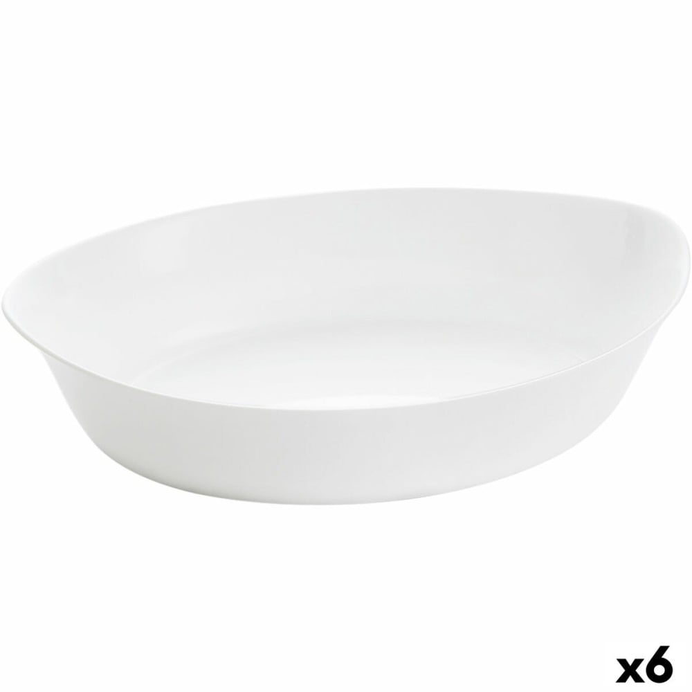 Plat à Gratin Luminarc Smart Cuisine Oblongue 32 x 20 cm Blanc verre (6 Unités)