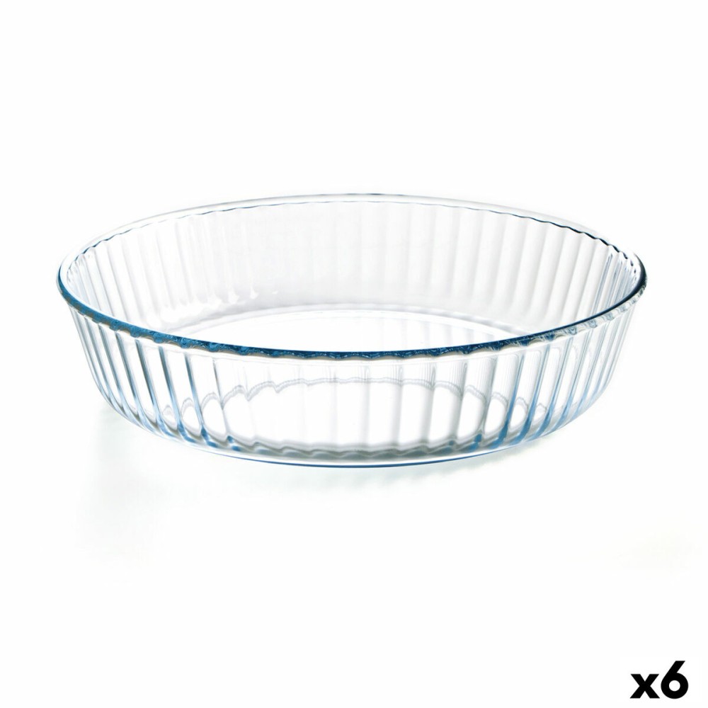 Oven Mould Ô Cuisine Circular 26 x 26 x 5,9 cm Transparent (6 Units)