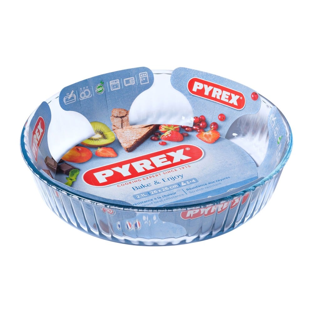 Moule pour four Pyrex Classic Rond Transparent 27 x 27 x 6 cm (6 Unités)