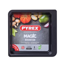 Moule pour four Pyrex Magic Carré Rectangulaire Noir Métal 24 x 24 cm (6 Unités)