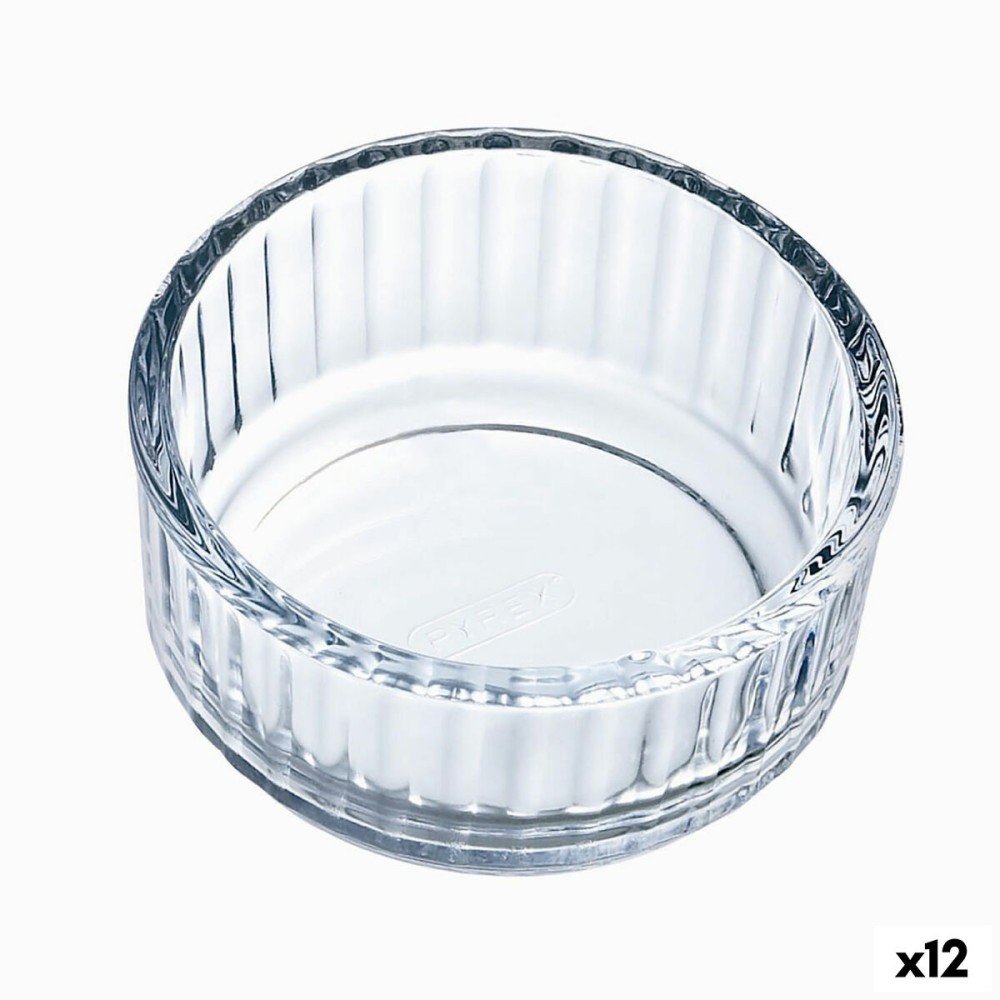 Moule à flan Pyrex Classic Vidrio Transparent verre 10 x 10 x 5 cm Rond (12 Unités)