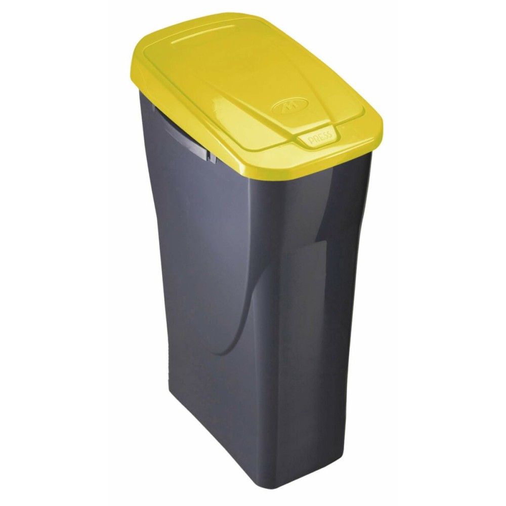 Recycling Waste Bin Mondex Ecobin Yellow With lid