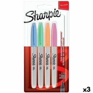 Marker-Set Sharpie 4 Stücke Bunt (3 Stück)