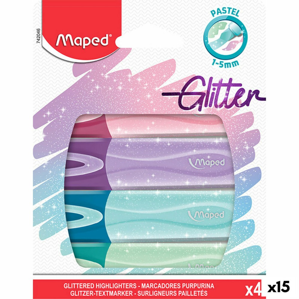 Ensemble de Marqueurs Fluorescents Maped 4 Pièces Multicouleur (15 Unités)