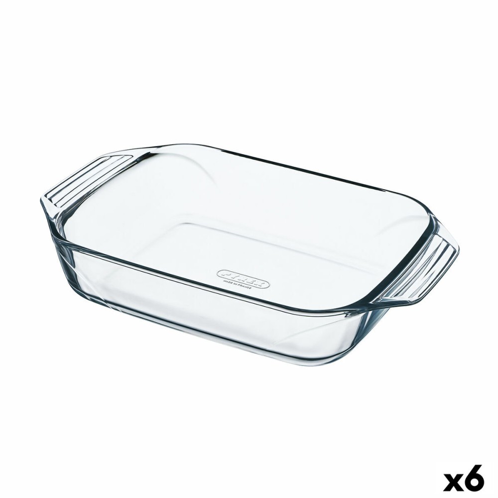 Ofenschüssel Pyrex Irresistible Durchsichtig Glas rechteckig 27,5 x 16,9 x 6 cm (6 Stück)