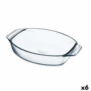 Ofenschüssel Pyrex Irresistible Durchsichtig Glas Oval 35,1 x 24,1 x 6,9 cm (6 Stück)