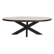 Centre Table DKD Home Decor Natural Metal Mango wood 130 x 70 x 45 cm