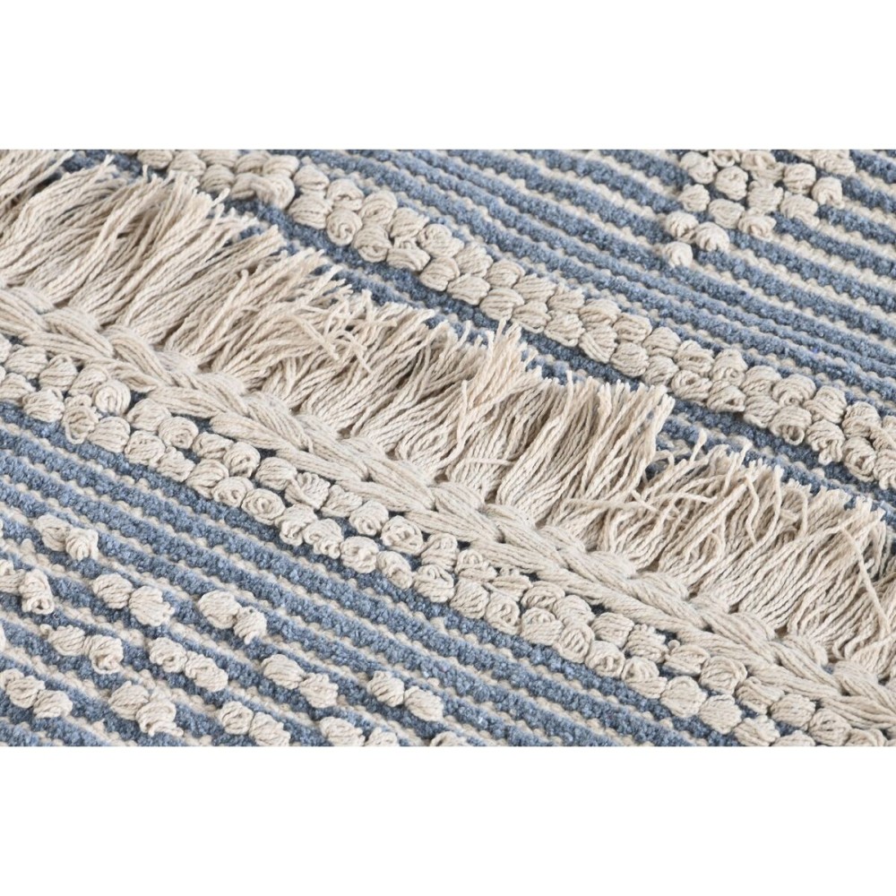 Carpet DKD Home Decor 180 x 120 x 2 cm Blue Cotton White Boho