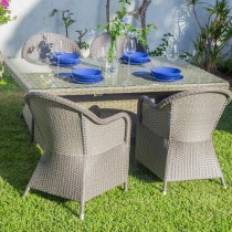 Dining Table Patsy 160 x 100 x 75 cm Crystal Rattan