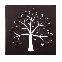 Cadre Arbre 29,85 x 2,5 x 29,85 cm Métal Marron