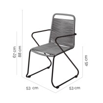 Garden chair Antea 57 x 65,5 x 90 cm Rope