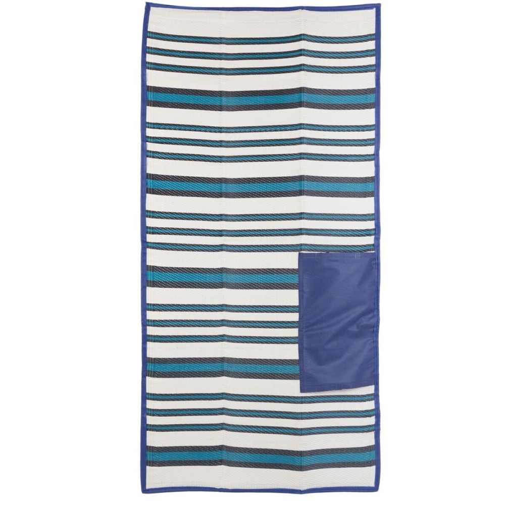 Beach Towel Milos Blue polypropylene 90 x 180 cm