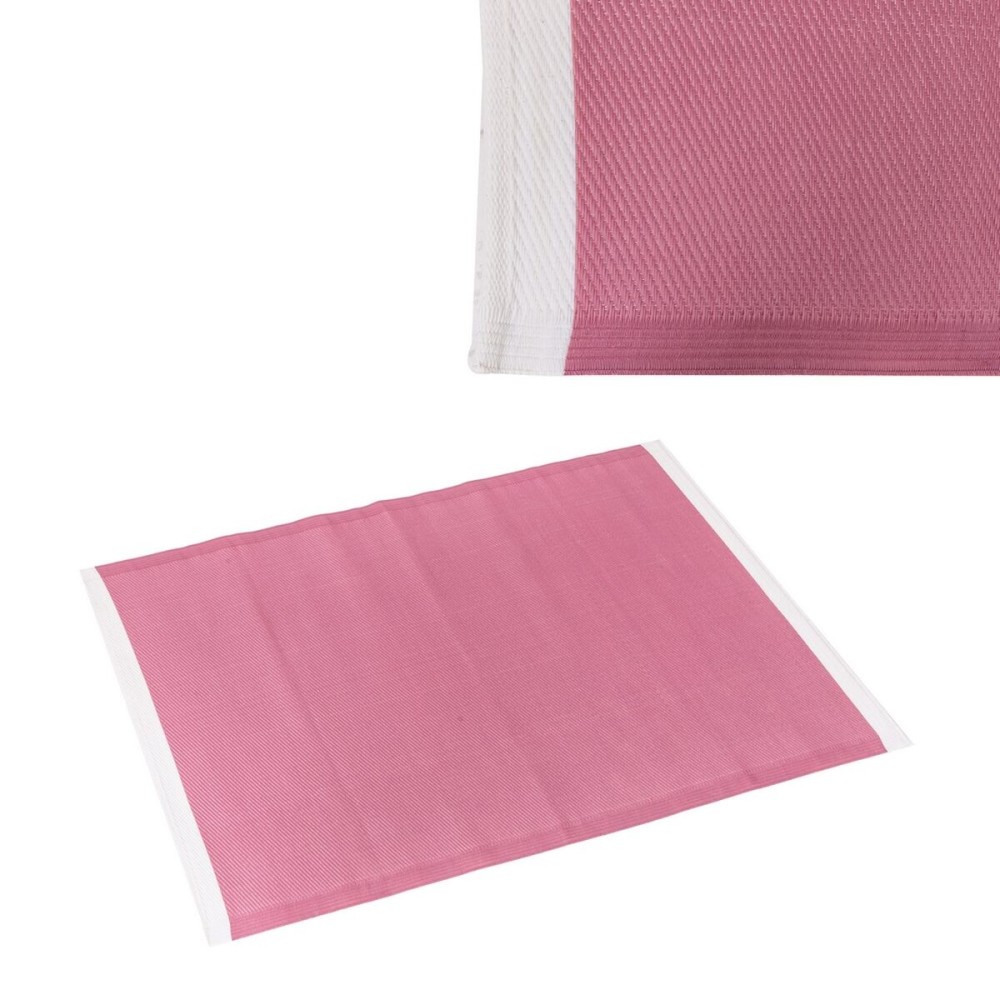 Outdoor rug Andros Pink White polypropylene