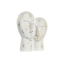 Decorative Figure DKD Home Decor 23 x 10 x 30 cm Face Golden Aluminium White