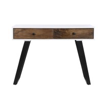 Console DKD Home Decor Metal White Mango wood 105 x 35 x 77 cm