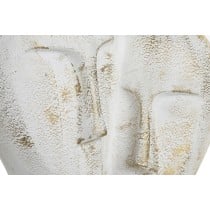 Figurine Décorative DKD Home Decor 23 x 10 x 30 cm Visage Doré Aluminium Blanc