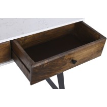 Console DKD Home Decor Métal Blanc Bois de manguier 105 x 35 x 77 cm