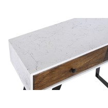 Konsole DKD Home Decor Metall Weiß Mango-Holz 105 x 35 x 77 cm