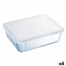 Boîte à repas rectangulaire avec couvercle Pyrex Cook & Freeze 19 x 14 x 5 cm 800 ml Transparent Silicone verre (6 Unités)