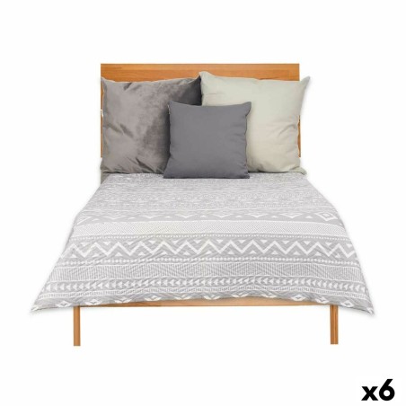 Reversible Bedspread 240 x 260 cm White Grey (6 Units)