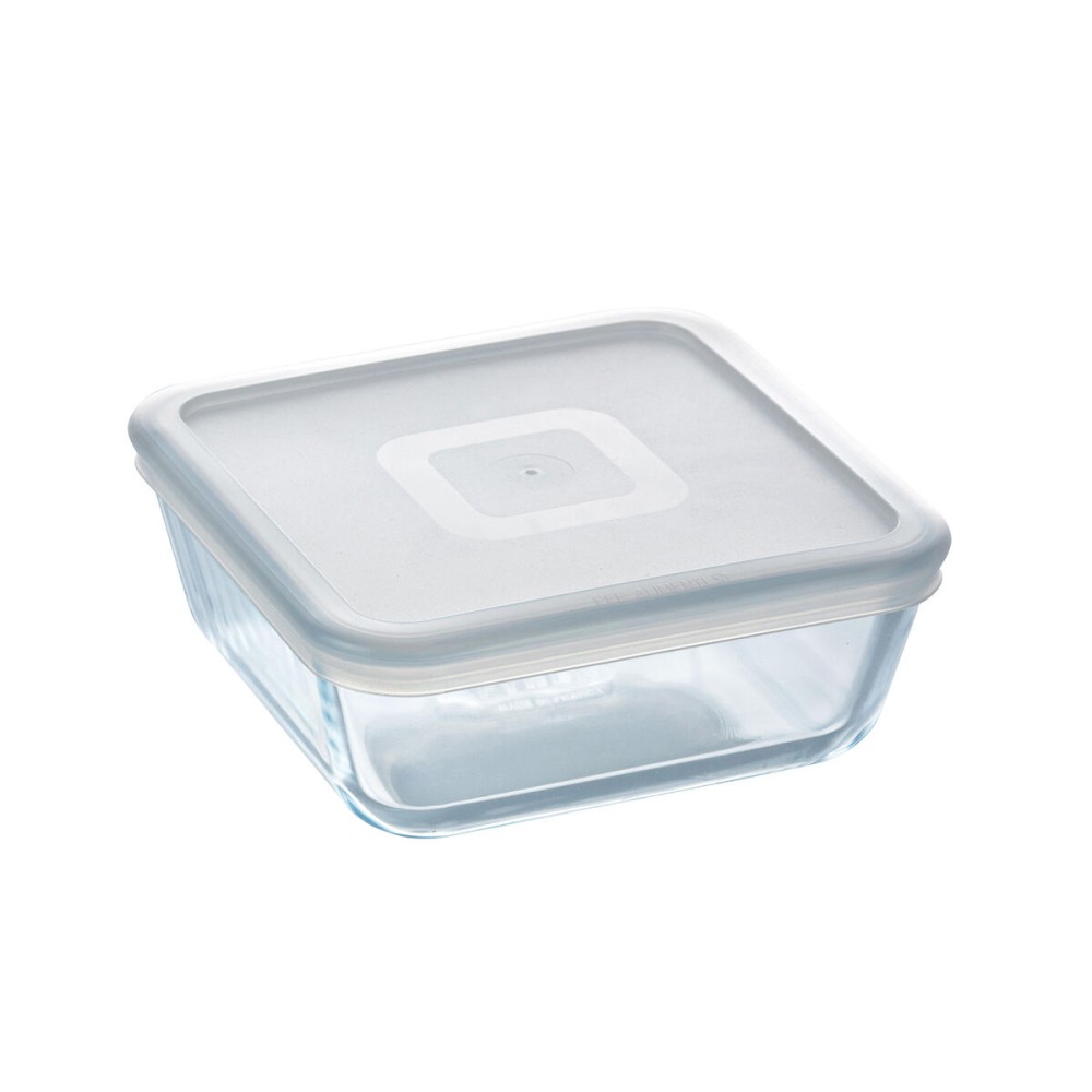 Viereckige Lunchbox mit Deckel Pyrex Cook&freeze 850 ml 14 x 14 cm Durchsichtig Glas Silikon (6 Stück)